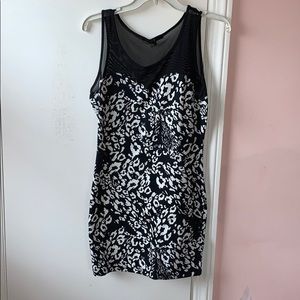 Forever 21 leopard mesh dress